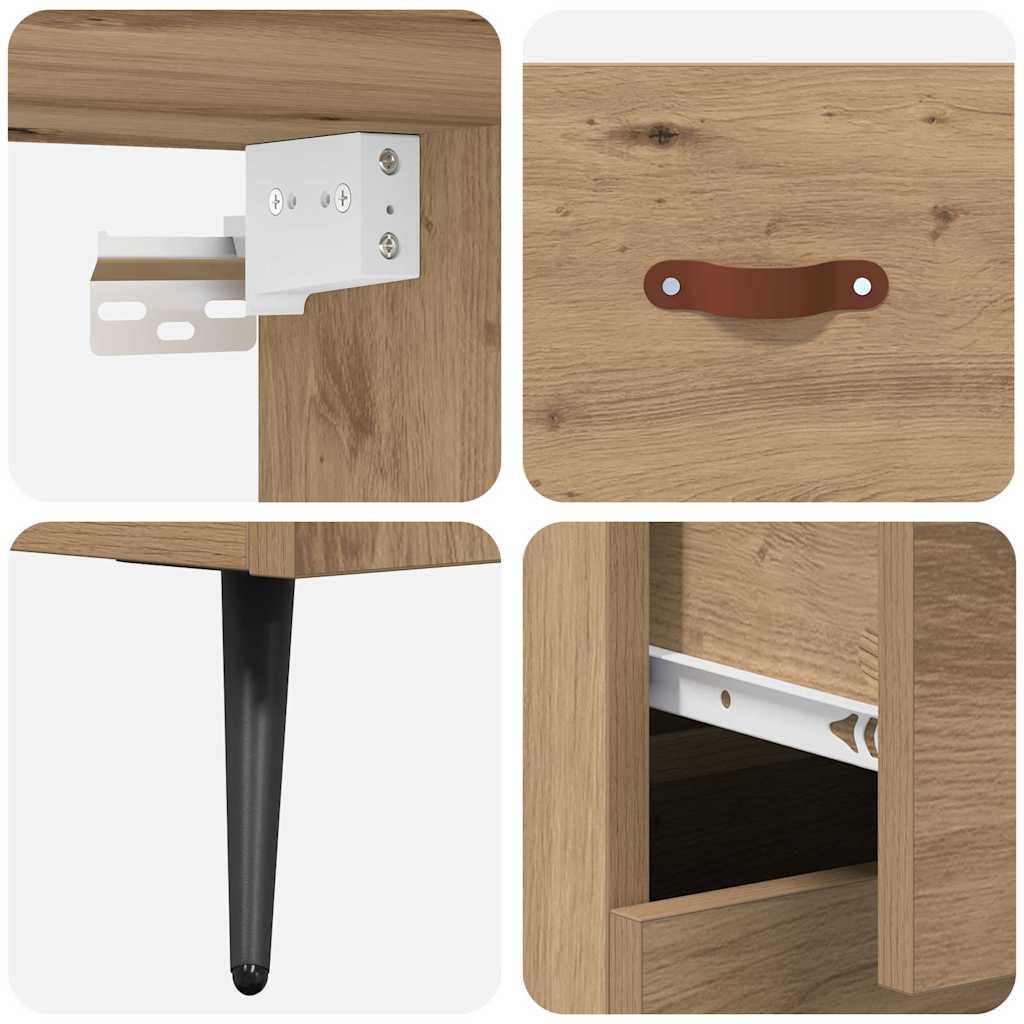 Hoge kast Artisan Eiken 69,5 x 34 x 180 cm Bewerkt hout is nu te koop bij PeponiXL, paradijselijk wonen!
