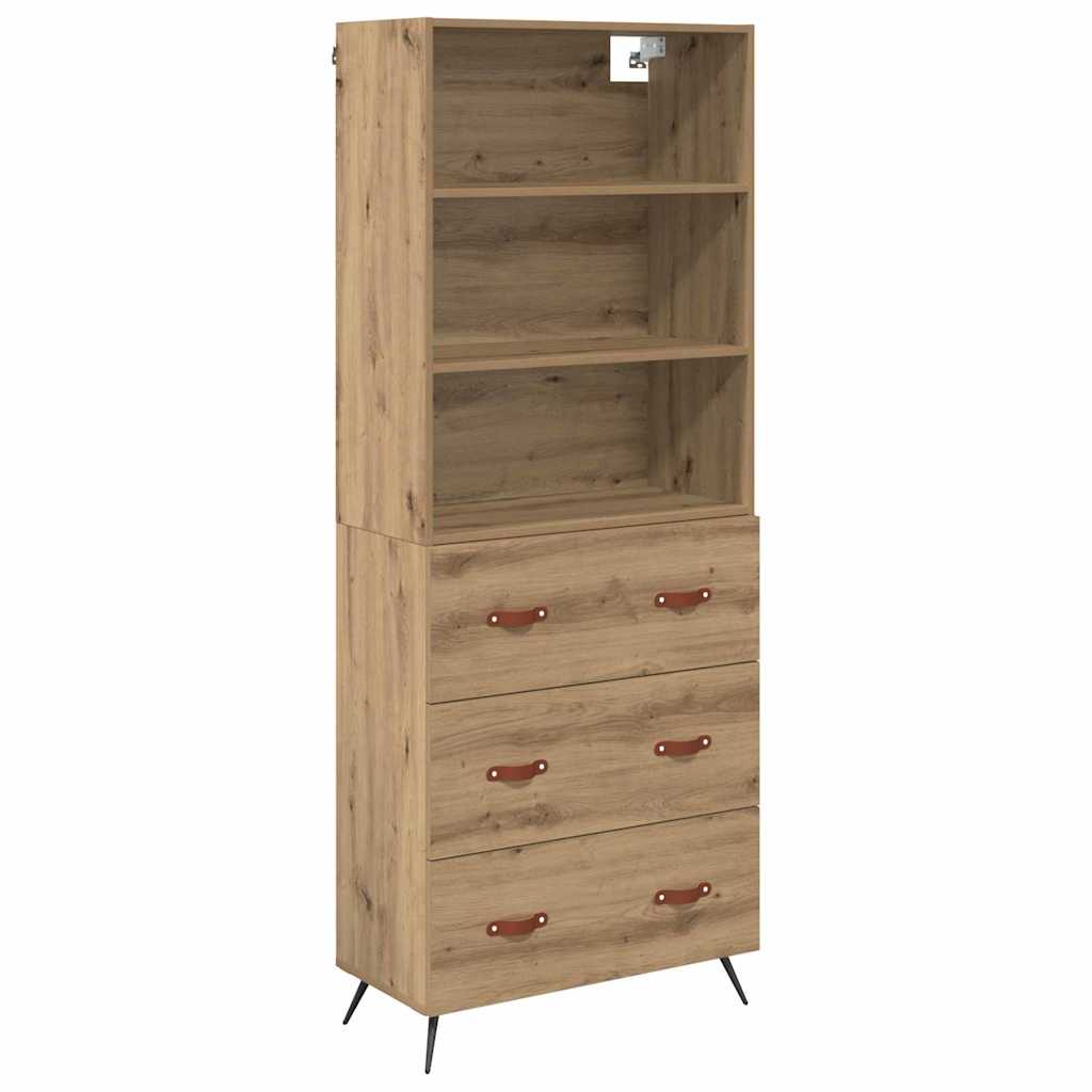 Hoge kast Artisan Eiken 69,5 x 34 x 180 cm Bewerkt hout is nu te koop bij PeponiXL, paradijselijk wonen!