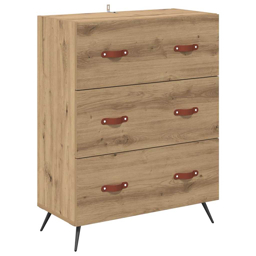 Hoge kast Artisan Eiken 69,5 x 34 x 180 cm Bewerkt hout is nu te koop bij PeponiXL, paradijselijk wonen!