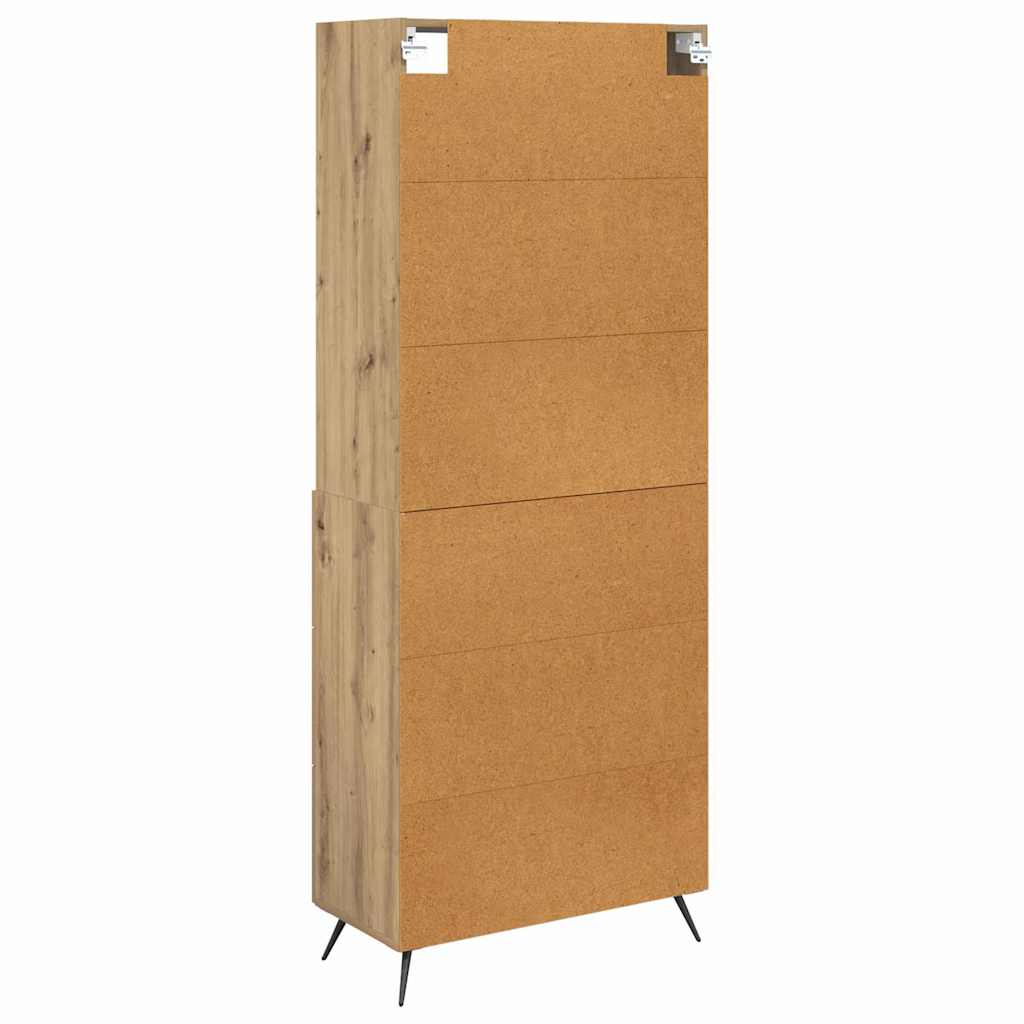 Hoge kast Artisan Eiken 69,5 x 34 x 180 cm Bewerkt hout is nu te koop bij PeponiXL, paradijselijk wonen!