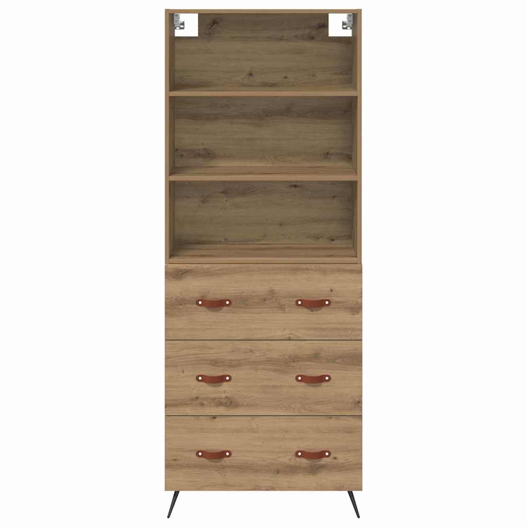 Hoge kast Artisan Eiken 69,5 x 34 x 180 cm Bewerkt hout is nu te koop bij PeponiXL, paradijselijk wonen!
