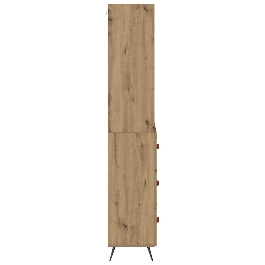 Hoge kast Artisan Eiken 69,5 x 34 x 180 cm Bewerkt hout is nu te koop bij PeponiXL, paradijselijk wonen!