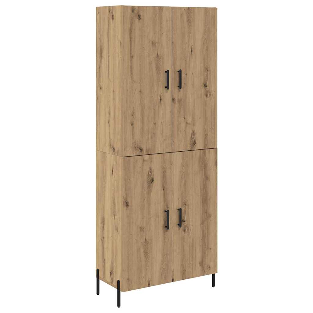 Highboard Artisan Eiken 69,5 x 34 x 180 cm Bewerkt hout is nu te koop bij PeponiXL, paradijselijk wonen!