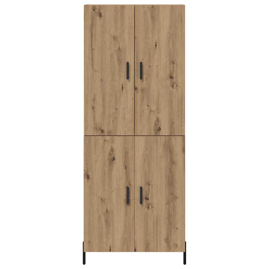 Highboard Artisan Eiken 69,5 x 34 x 180 cm Bewerkt hout is nu te koop bij PeponiXL, paradijselijk wonen!