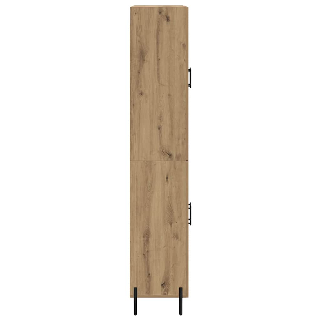Highboard Artisan Eiken 69,5 x 34 x 180 cm Bewerkt hout is nu te koop bij PeponiXL, paradijselijk wonen!