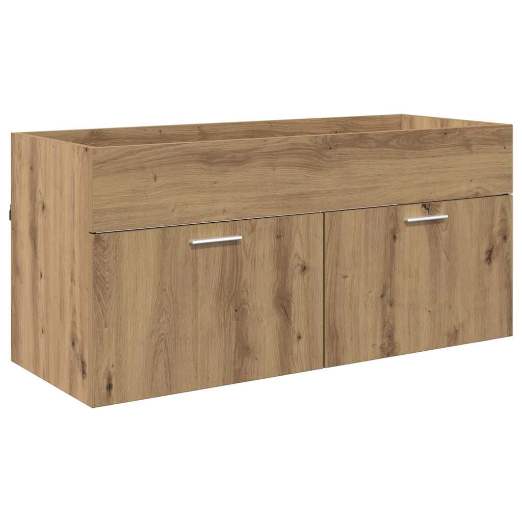 Badkamerkast Artisan Eiken 100 x 38,5 x 46 cm Bewerkt hout is nu te koop bij PeponiXL, paradijselijk wonen!