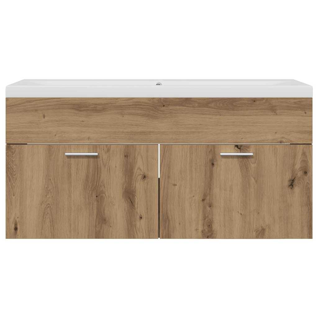 Badkamerkast Artisan Eiken 100 x 38,5 x 46 cm Bewerkt hout is nu te koop bij PeponiXL, paradijselijk wonen!