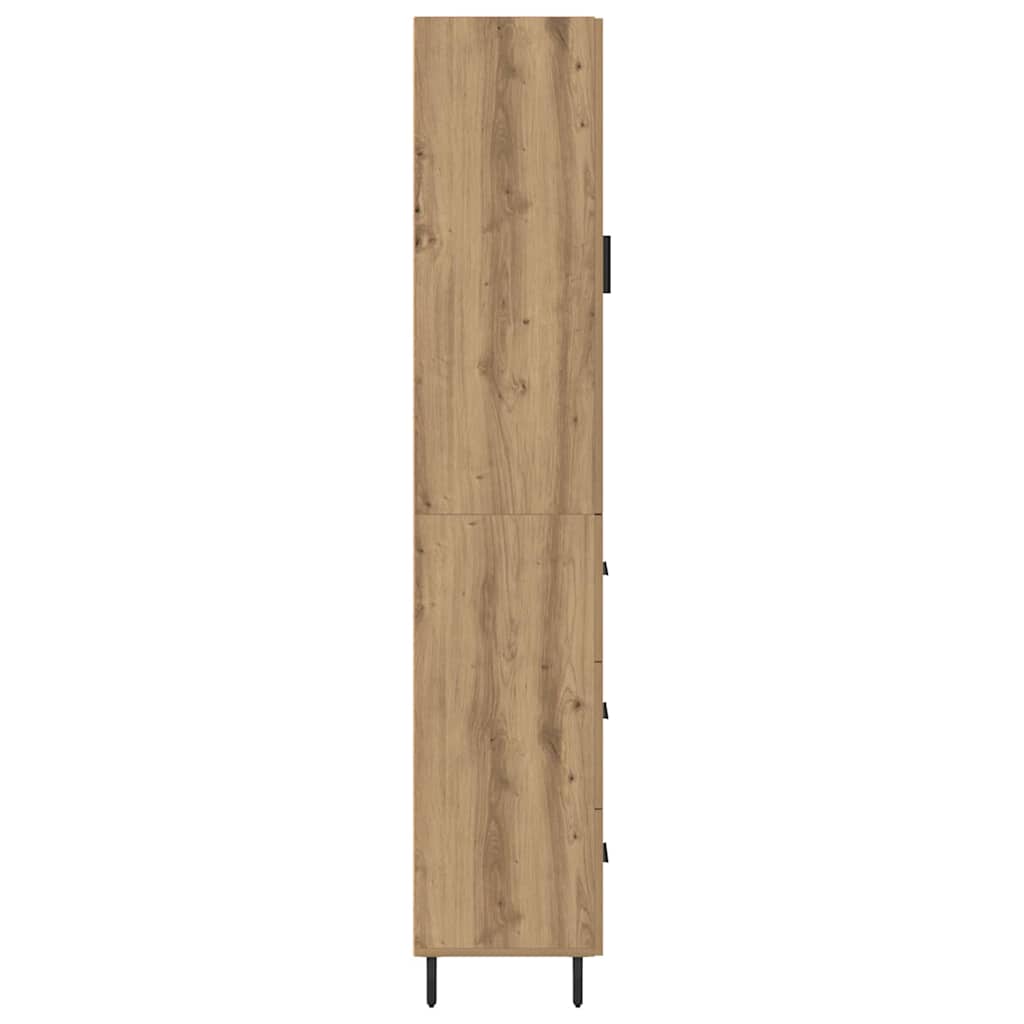 Highboard Artisan Eiken 34,5 x 34 x 180 cm Bewerkt hout is nu te koop bij PeponiXL, paradijselijk wonen!