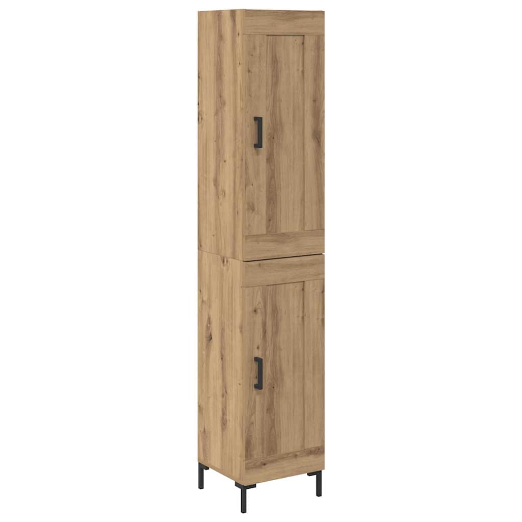Highboard Artisan Eiken 34,5 x 34 x 180 cm Bewerkt hout is nu te koop bij PeponiXL, paradijselijk wonen!