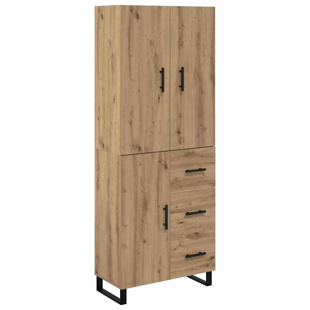 Hoge kast met lade 2 pcs Artisan Eiken 69,5 x 34 x 180 cm is nu te koop bij PeponiXL, paradijselijk wonen!