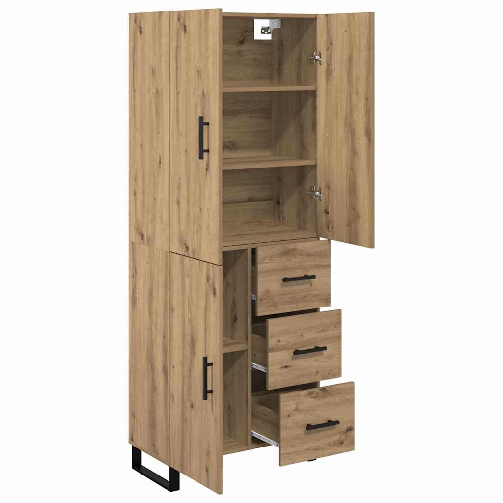 Hoge kast met lade 2 pcs Artisan Eiken 69,5 x 34 x 180 cm is nu te koop bij PeponiXL, paradijselijk wonen!