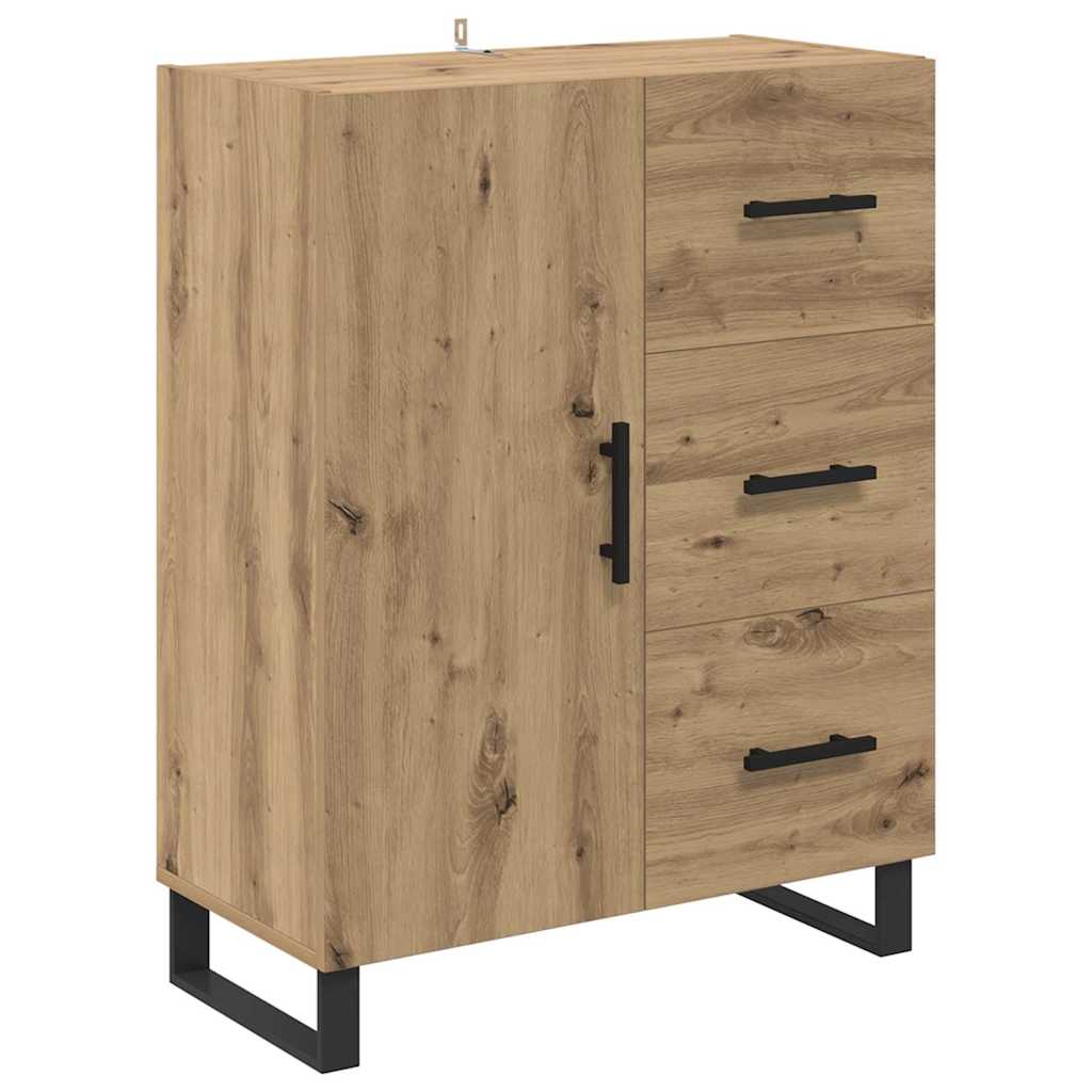 Hoge kast met lade 2 pcs Artisan Eiken 69,5 x 34 x 180 cm is nu te koop bij PeponiXL, paradijselijk wonen!