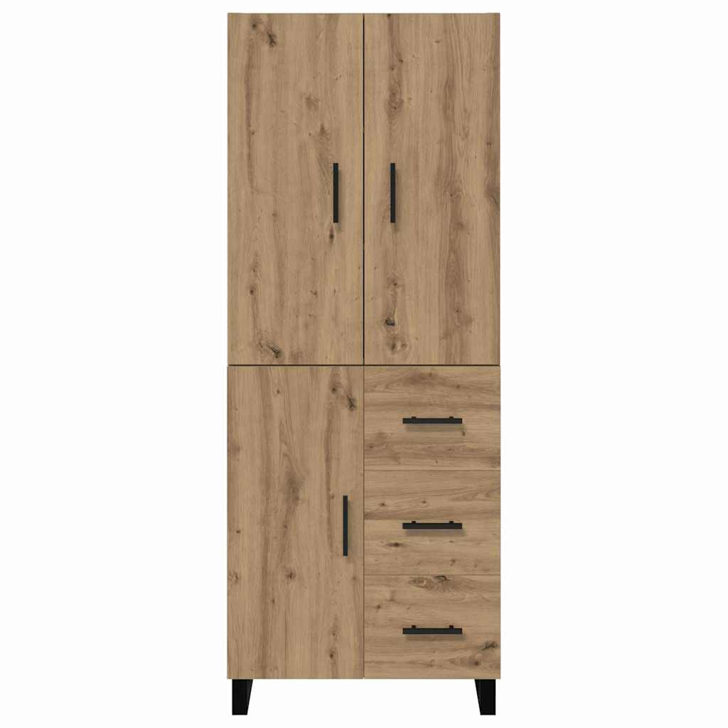 Hoge kast met lade 2 pcs Artisan Eiken 69,5 x 34 x 180 cm is nu te koop bij PeponiXL, paradijselijk wonen!
