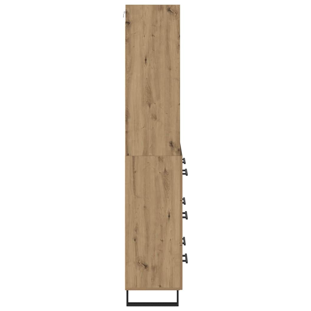 Hoge kast met lade 2 pcs Artisan Eiken 69,5 x 34 x 180 cm is nu te koop bij PeponiXL, paradijselijk wonen!