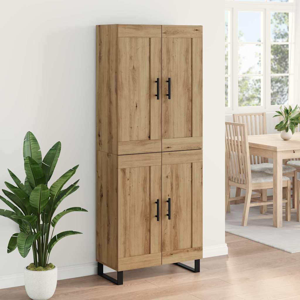 Hoge kast Artisan Eiken 69,5 x 34 x 180 cm Bewerkt hout is nu te koop bij PeponiXL, paradijselijk wonen!