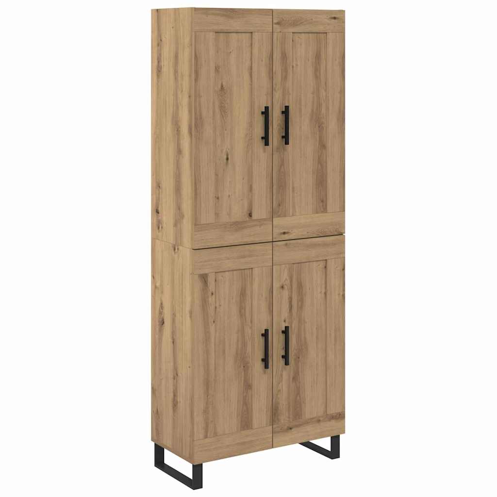 Hoge kast Artisan Eiken 69,5 x 34 x 180 cm Bewerkt hout is nu te koop bij PeponiXL, paradijselijk wonen!