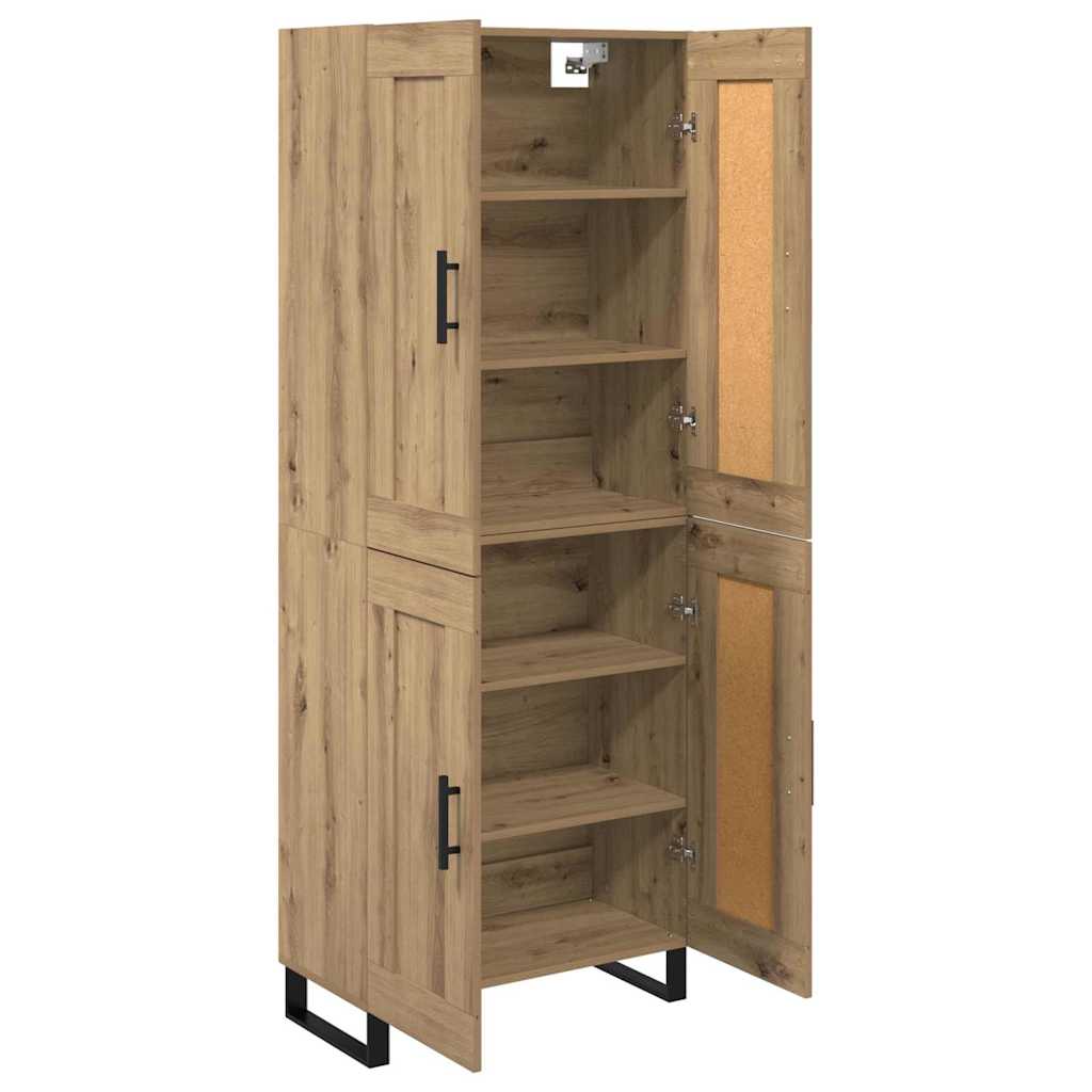 Hoge kast Artisan Eiken 69,5 x 34 x 180 cm Bewerkt hout is nu te koop bij PeponiXL, paradijselijk wonen!