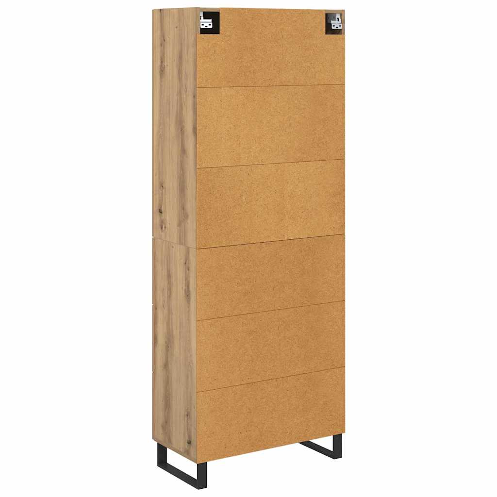 Hoge kast Artisan Eiken 69,5 x 34 x 180 cm Bewerkt hout is nu te koop bij PeponiXL, paradijselijk wonen!