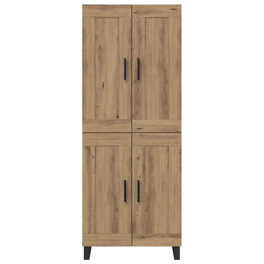 Hoge kast Artisan Eiken 69,5 x 34 x 180 cm Bewerkt hout is nu te koop bij PeponiXL, paradijselijk wonen!