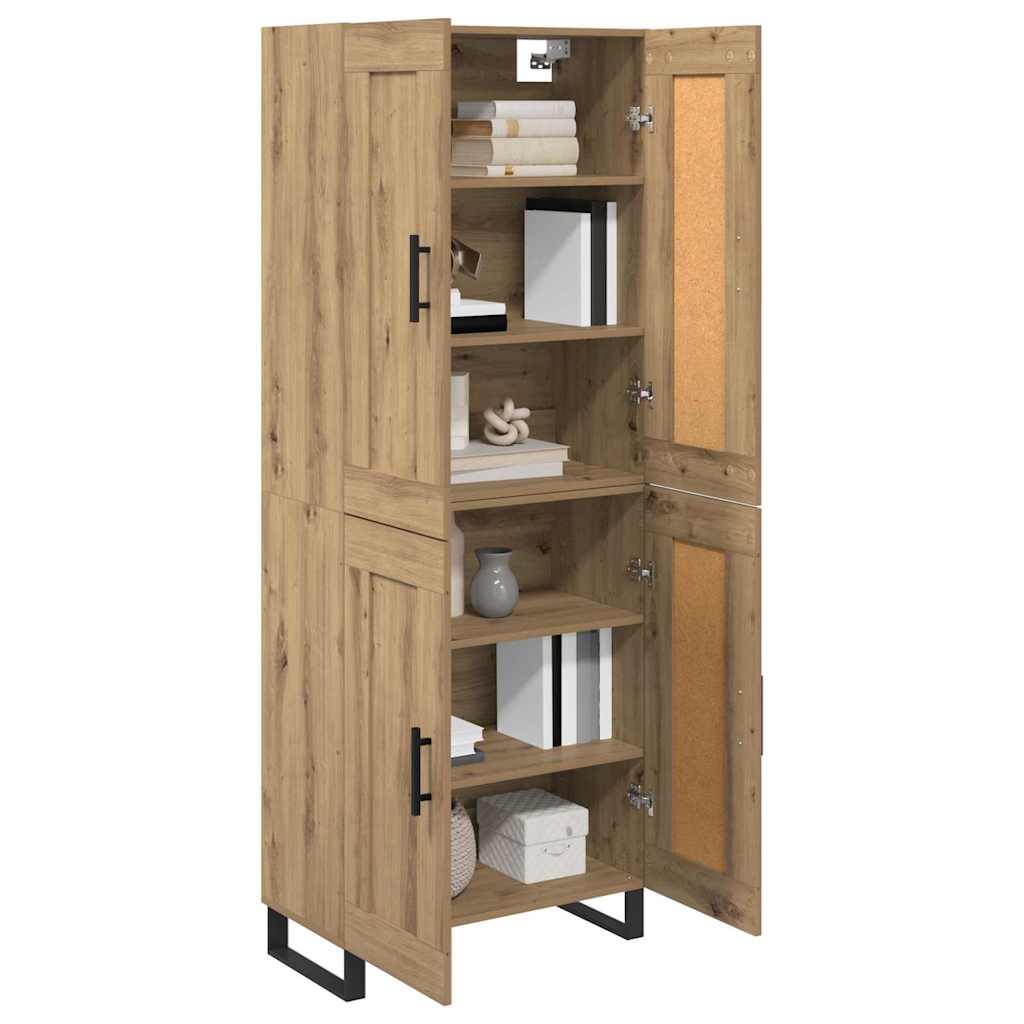 Hoge kast Artisan Eiken 69,5 x 34 x 180 cm Bewerkt hout is nu te koop bij PeponiXL, paradijselijk wonen!