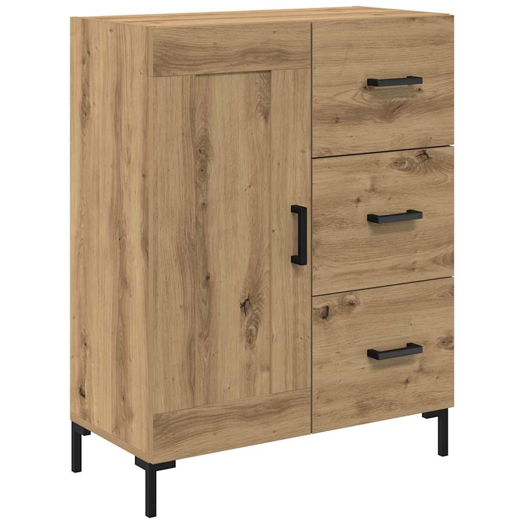 Hoge kast met lade 2 pcs Artisan Eiken Bewerkt hout is nu te koop bij PeponiXL, paradijselijk wonen!