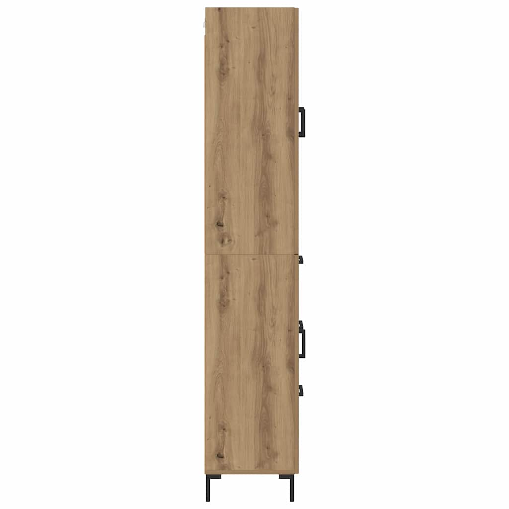 Hoge kast met lade 2 pcs Artisan Eiken Bewerkt hout is nu te koop bij PeponiXL, paradijselijk wonen!