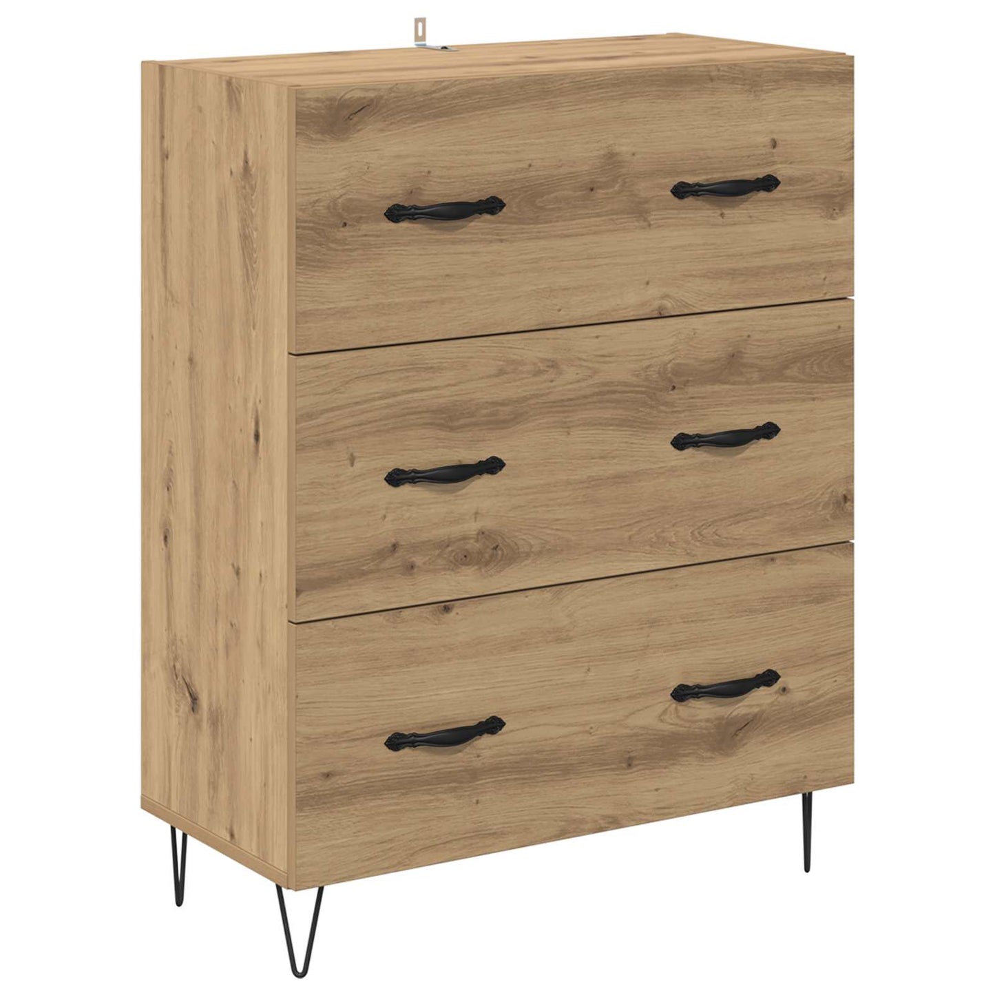 Hoge kast met lade 2 pcs Artisan Eiken Bewerkt hout is nu te koop bij PeponiXL, paradijselijk wonen!