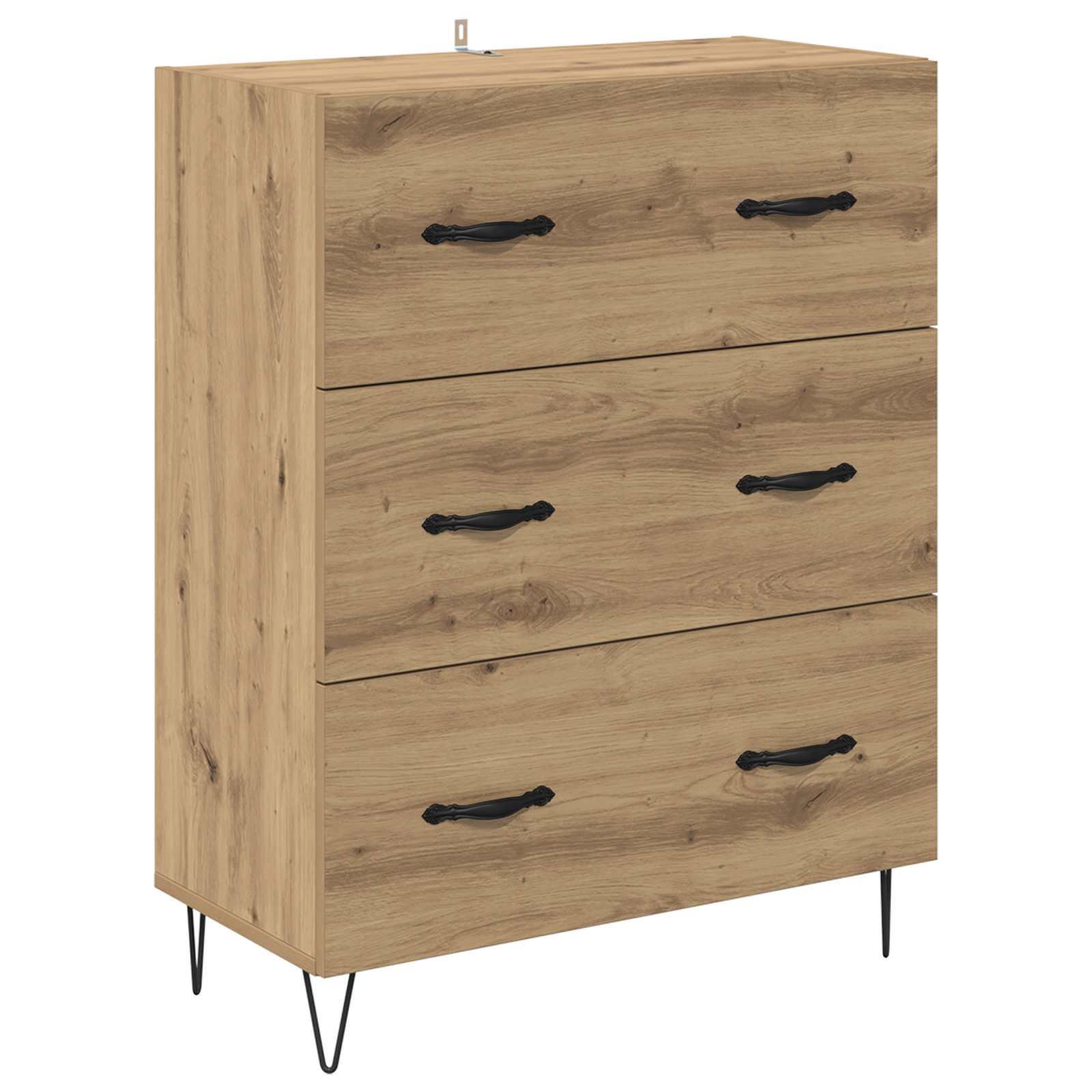 Hoge kast met lade 2 pcs Artisan Eiken Bewerkt hout is nu te koop bij PeponiXL, paradijselijk wonen!