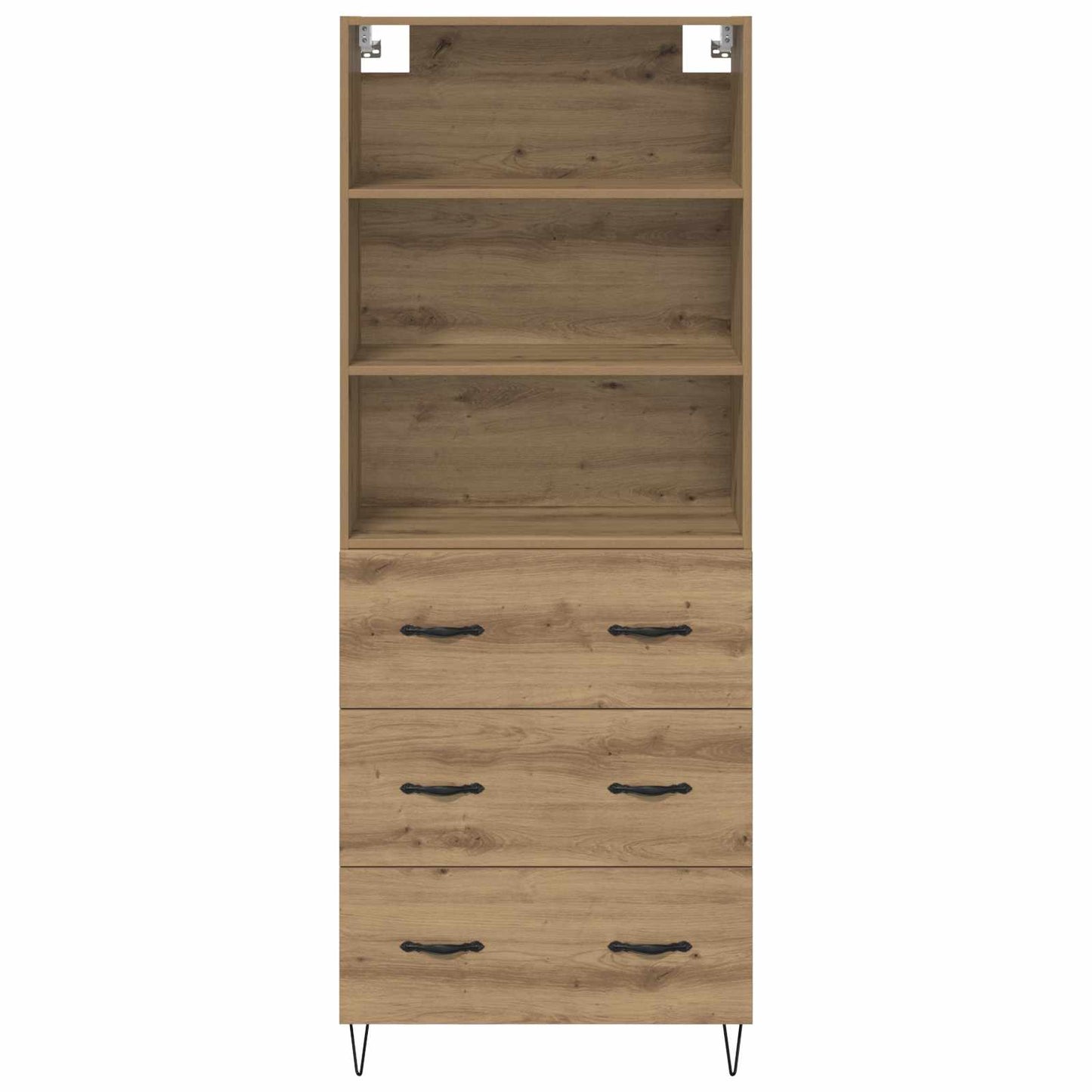 Hoge kast met lade 2 pcs Artisan Eiken Bewerkt hout is nu te koop bij PeponiXL, paradijselijk wonen!