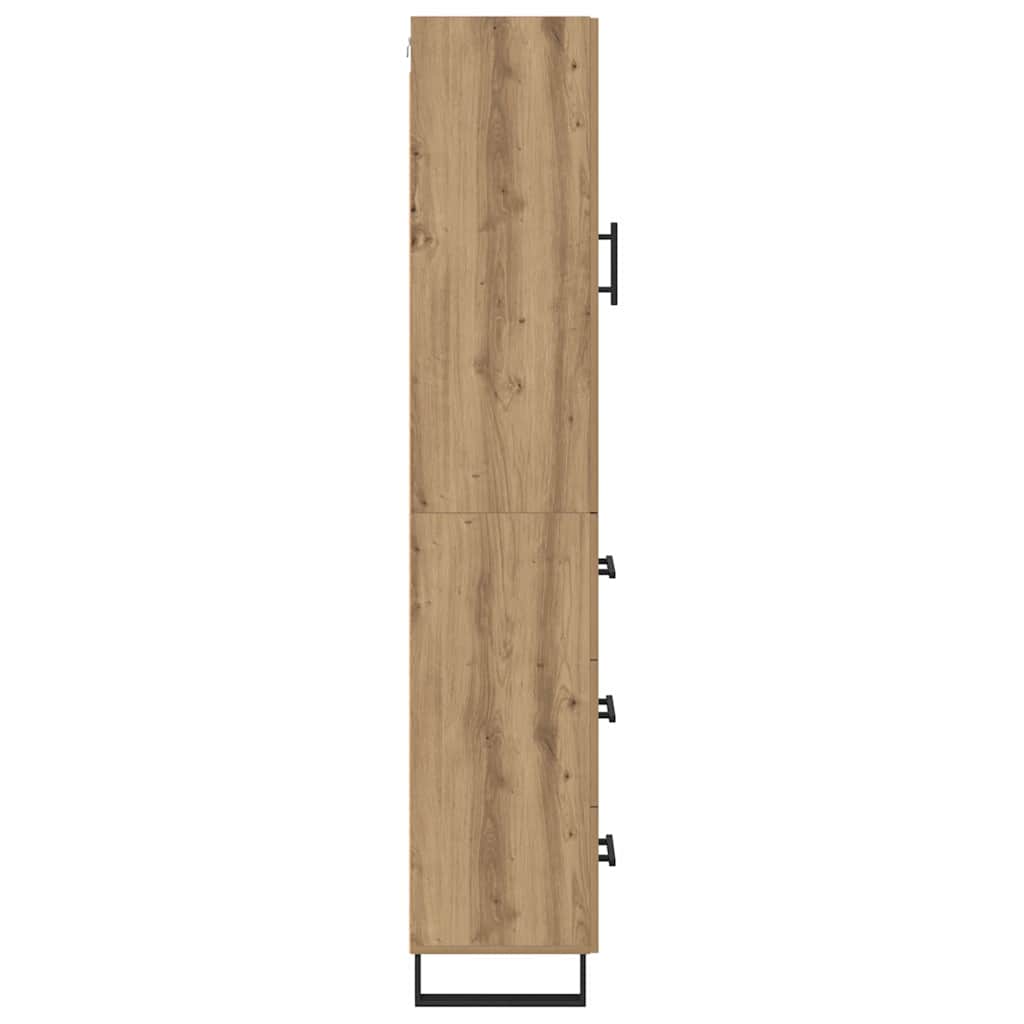 Highboard Artisan Eiken 34,5 x 34 x 180 cm Bewerkt hout is nu te koop bij PeponiXL, paradijselijk wonen!