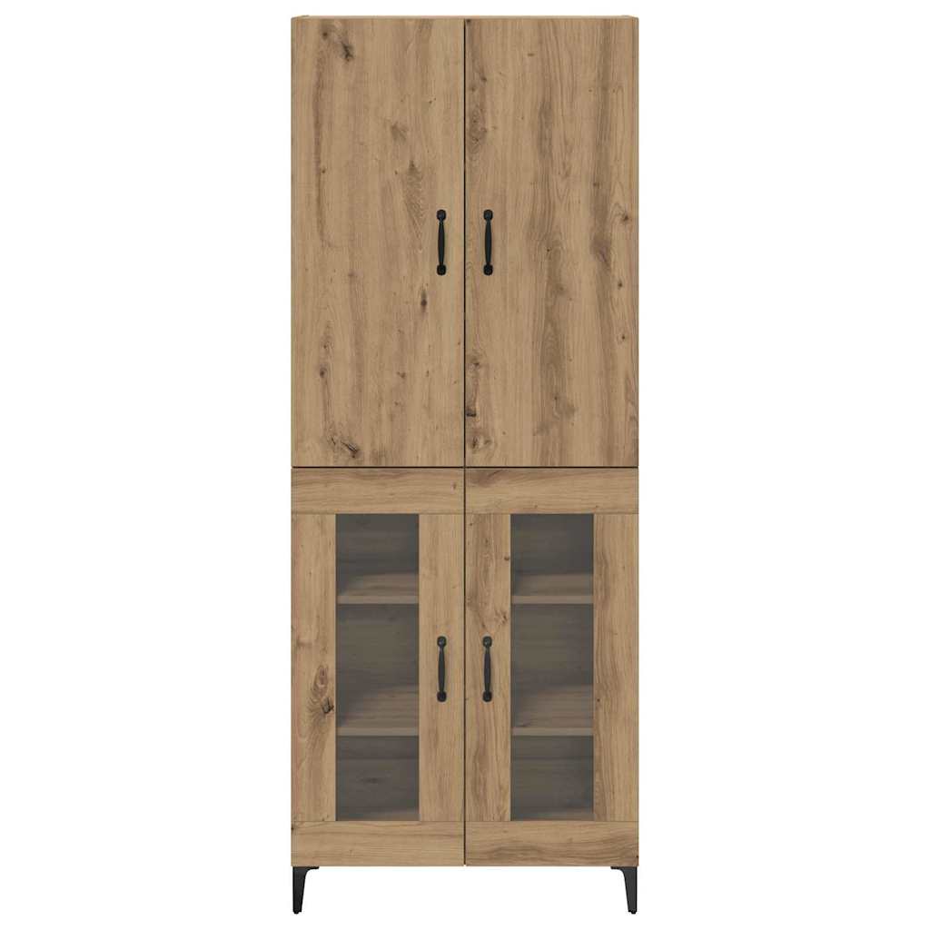 Highboard Artisan Eiken 69,5 x 34 x 180 cm Bewerkt hout is nu te koop bij PeponiXL, paradijselijk wonen!
