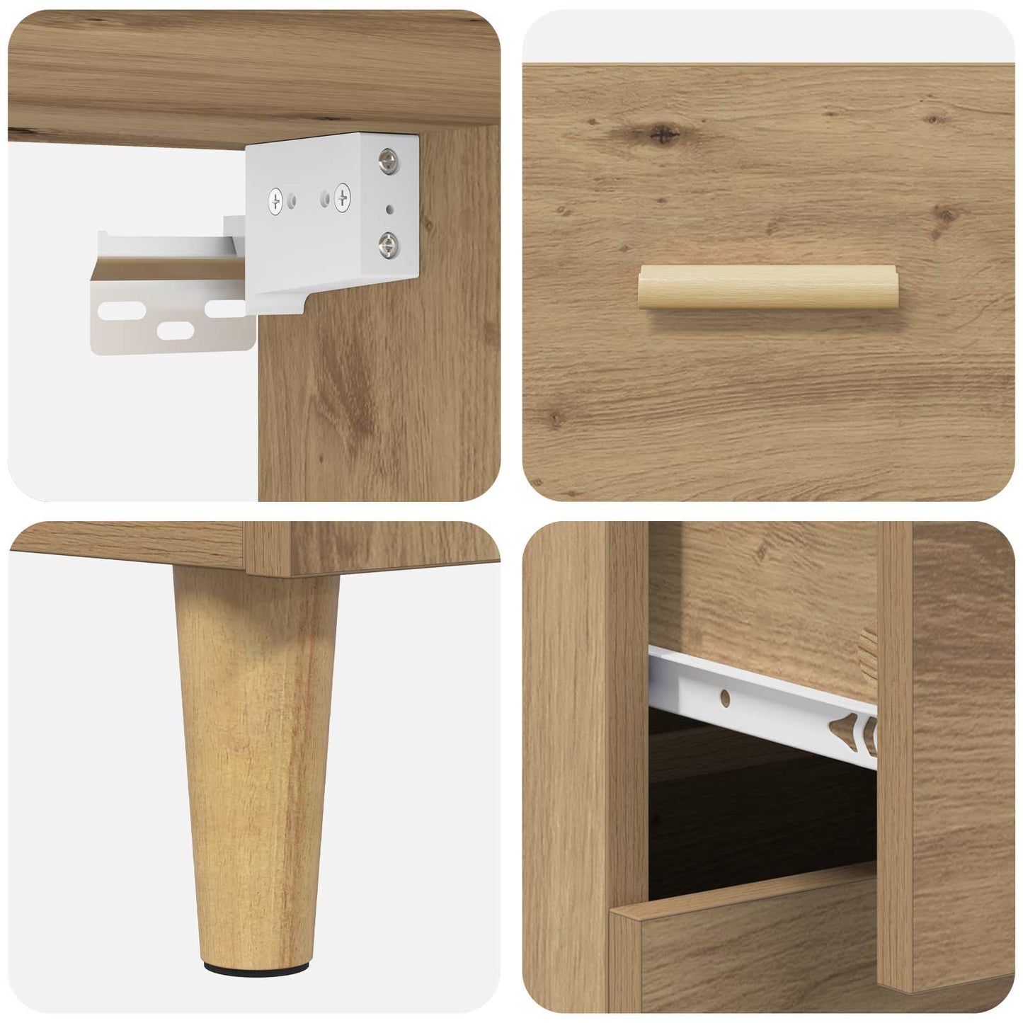 Hoge kast Artisan Eiken 69,5 x 32,5 x 180 cm Bewerkt hout is nu te koop bij PeponiXL, paradijselijk wonen!