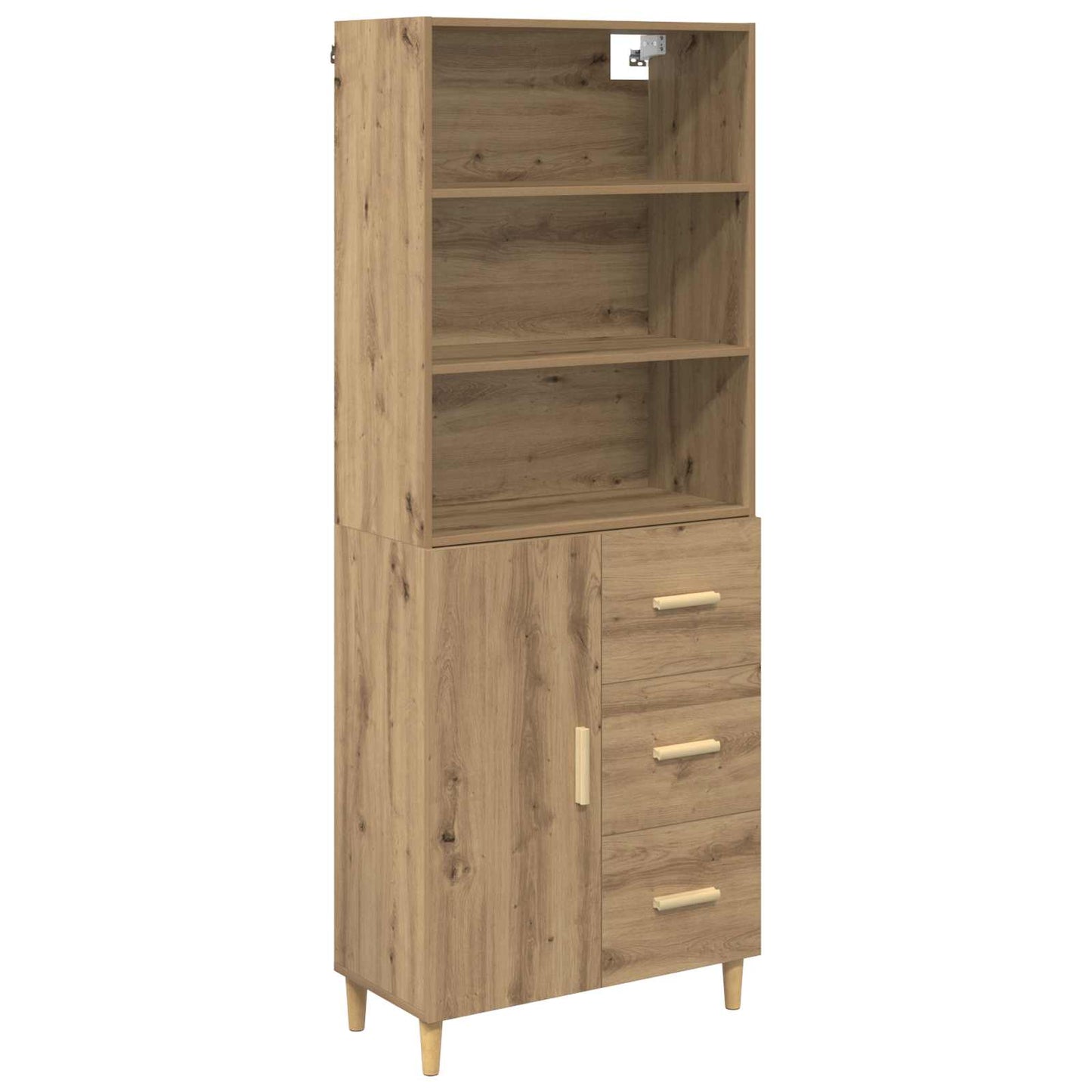 Hoge kast Artisan Eiken 69,5 x 32,5 x 180 cm Bewerkt hout is nu te koop bij PeponiXL, paradijselijk wonen!