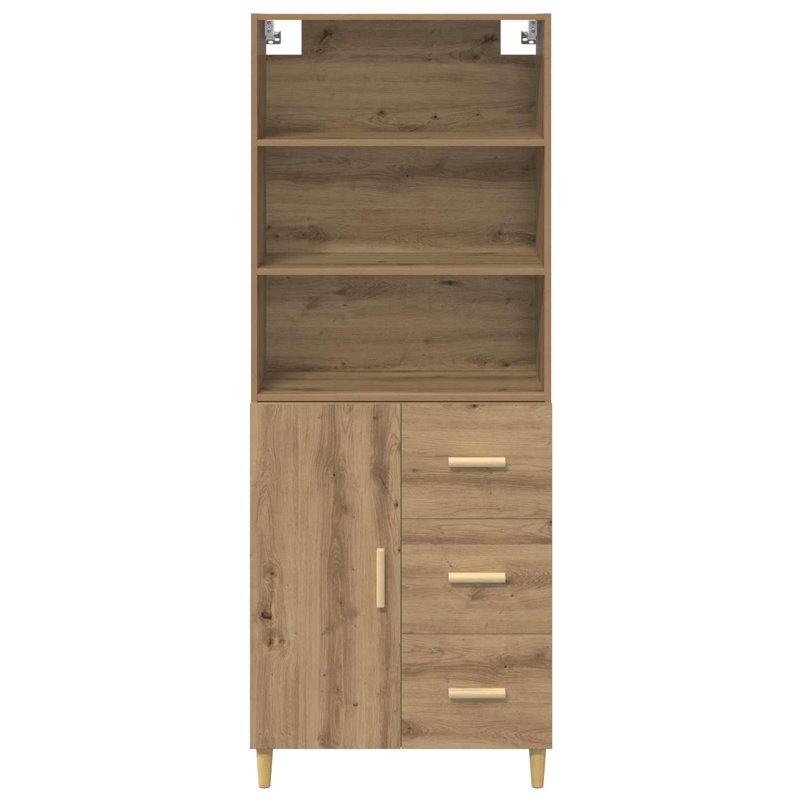 Hoge kast Artisan Eiken 69,5 x 32,5 x 180 cm Bewerkt hout is nu te koop bij PeponiXL, paradijselijk wonen!