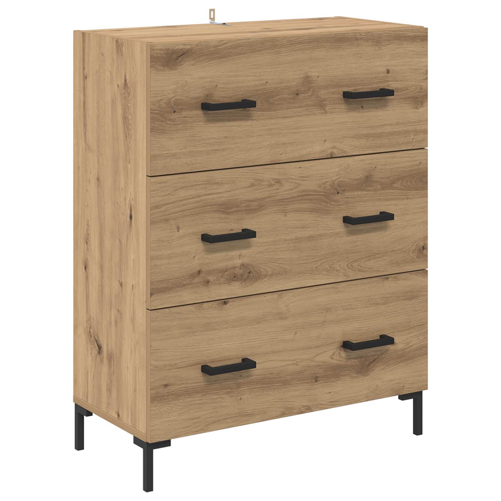 Highboard Artisan Eiken 69,5 x 34 x 180 cm Bewerkt hout is nu te koop bij PeponiXL, paradijselijk wonen!