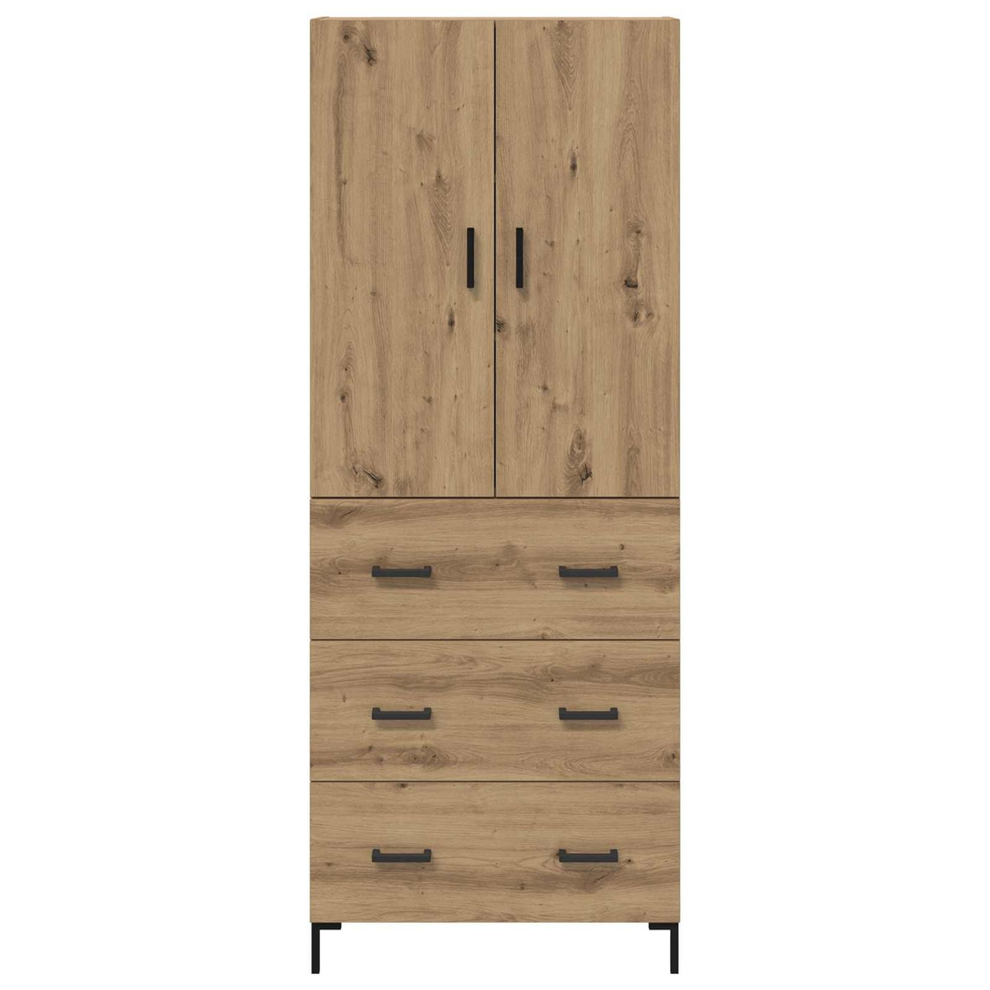 Highboard Artisan Eiken 69,5 x 34 x 180 cm Bewerkt hout is nu te koop bij PeponiXL, paradijselijk wonen!