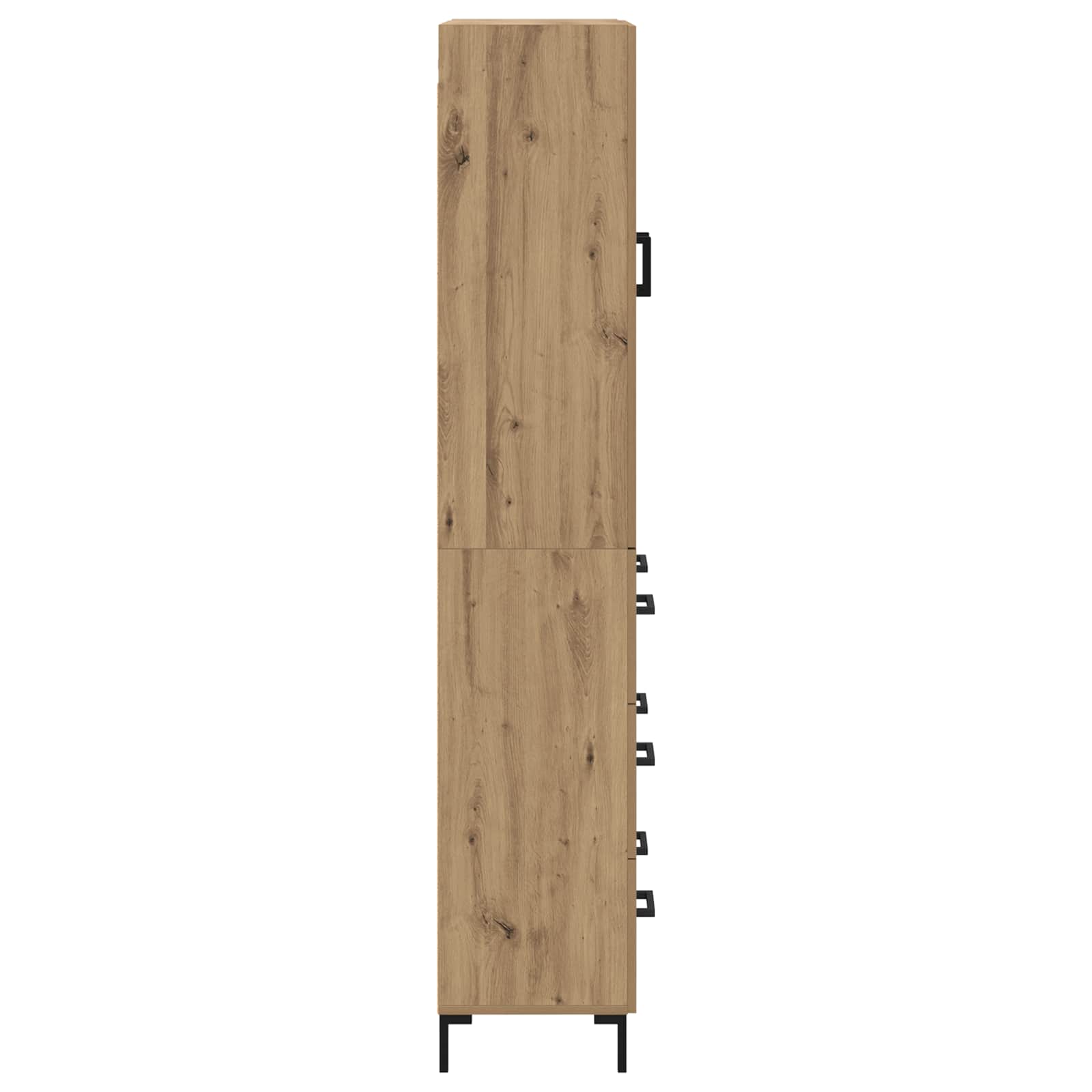 Highboard Artisan Eiken 69,5 x 34 x 180 cm Bewerkt hout is nu te koop bij PeponiXL, paradijselijk wonen!