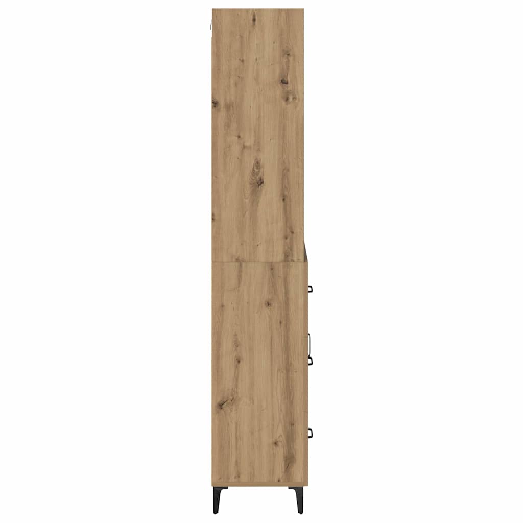 Hoge kast Artisan Eiken 69,5 x 34 x 180 cm Bewerkt hout is nu te koop bij PeponiXL, paradijselijk wonen!