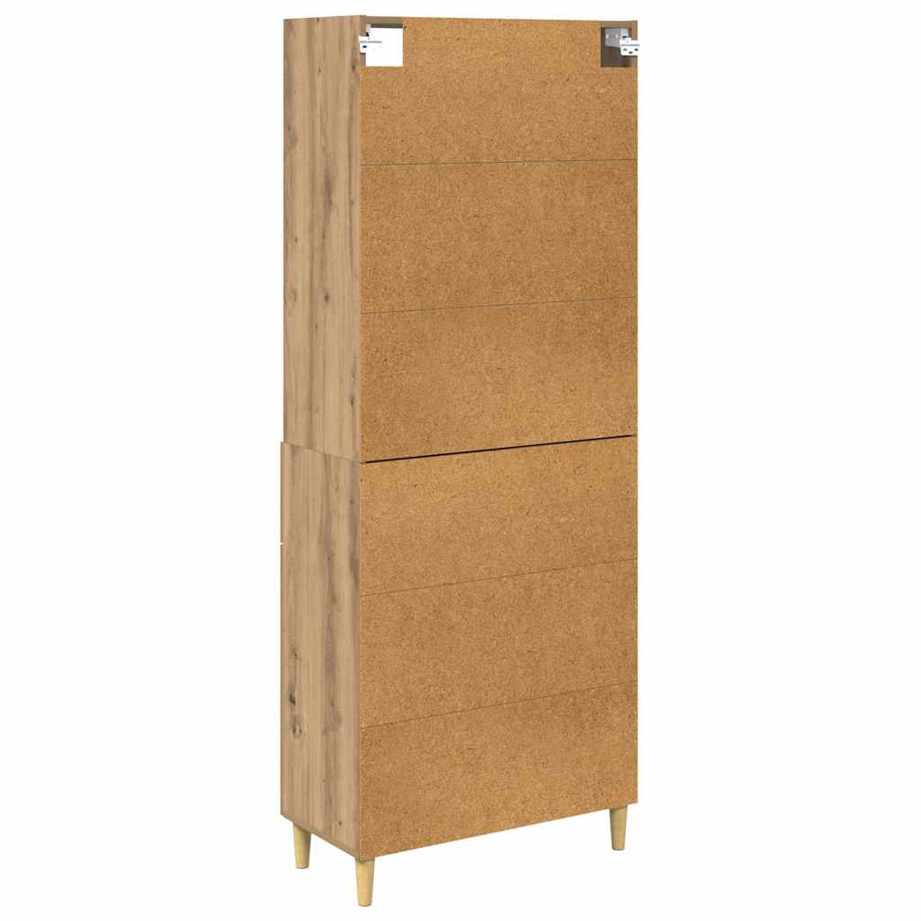 Hoge kast Artisan Eiken 69,5 x 34 x 180 cm Bewerkt hout is nu te koop bij PeponiXL, paradijselijk wonen!