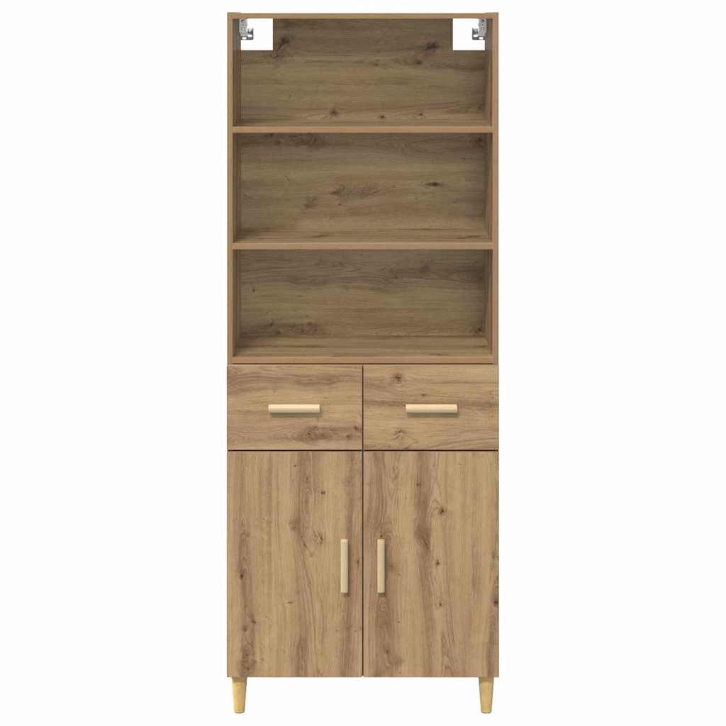 Hoge kast Artisan Eiken 69,5 x 34 x 180 cm Bewerkt hout is nu te koop bij PeponiXL, paradijselijk wonen!