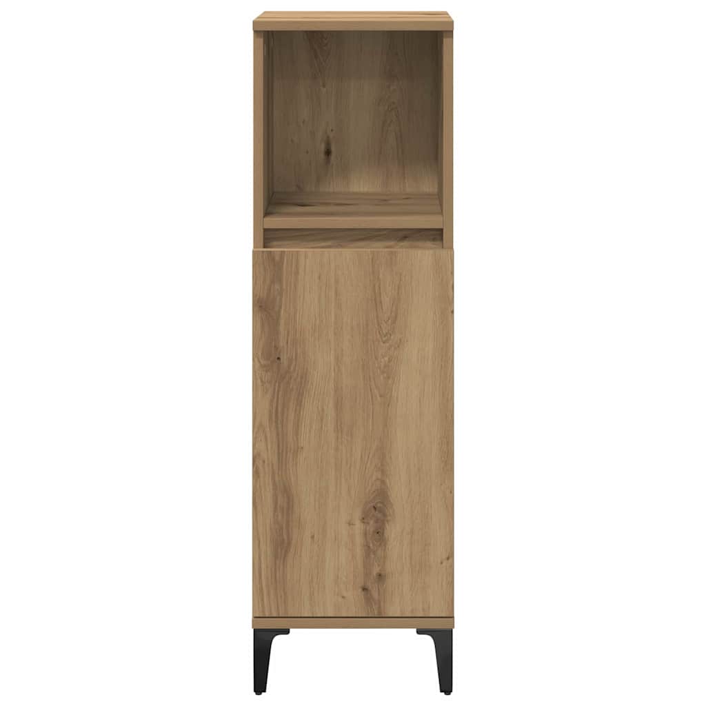 Badkamermeubelset met plank 3 pcs Artisan Eiken Bewerkt hout is nu te koop bij PeponiXL, paradijselijk wonen!