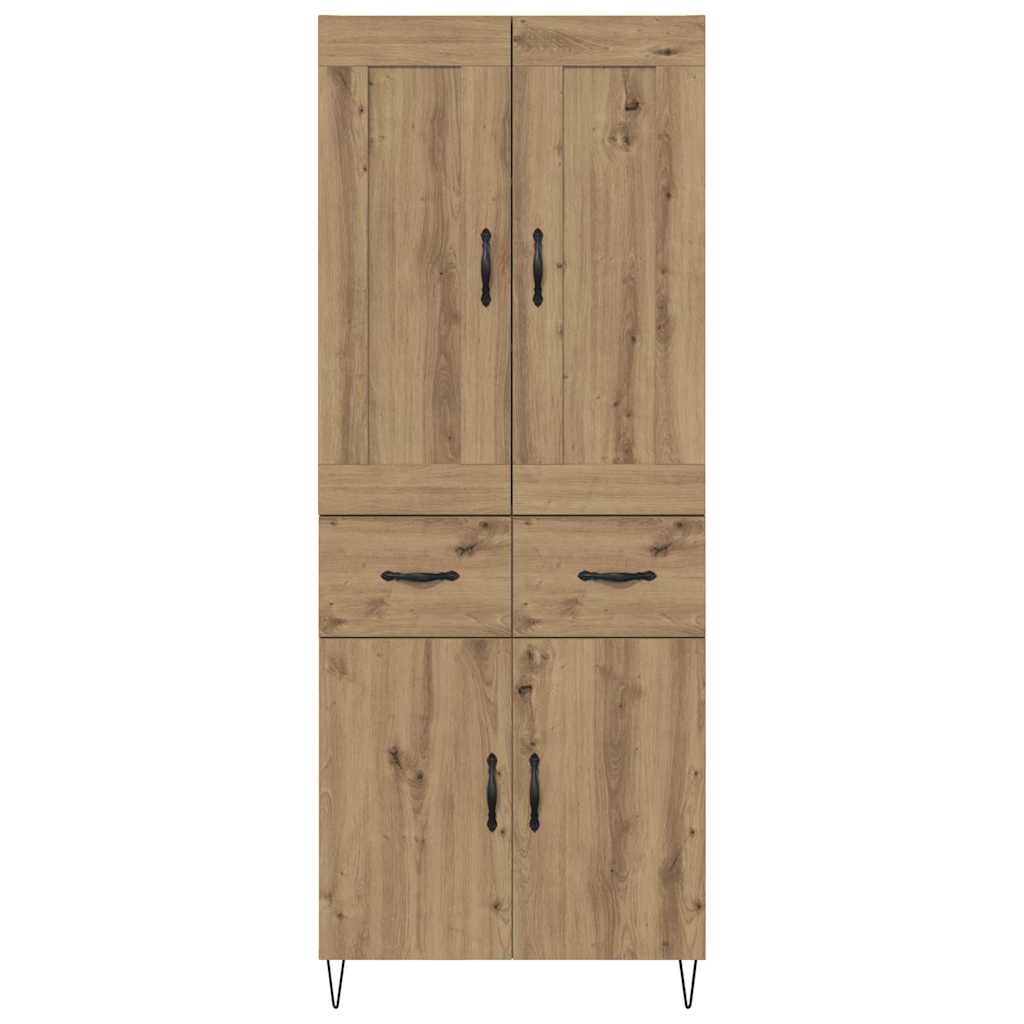 Hoge kast Artisan Eiken 69,5 x 34 x 180 cm Bewerkt hout is nu te koop bij PeponiXL, paradijselijk wonen!