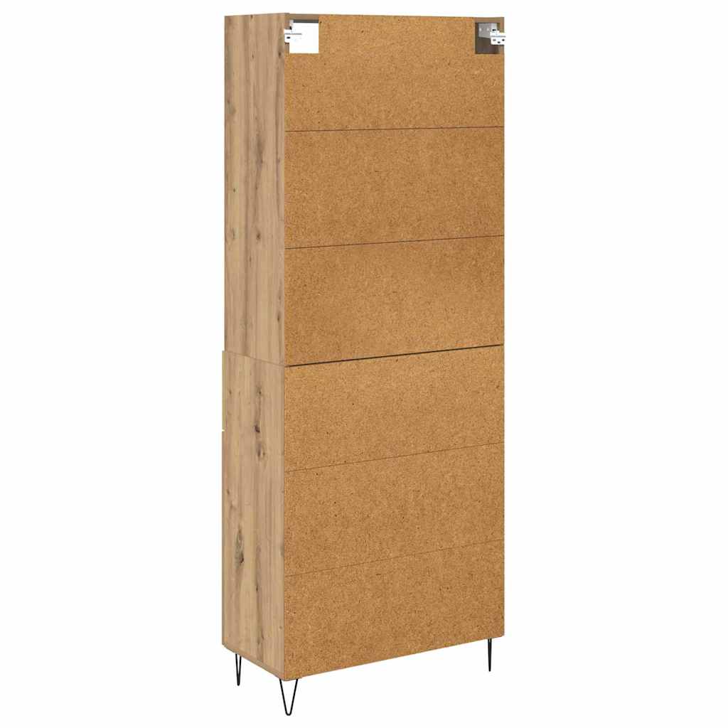 Hoge kast met lade 2 pcs Artisan Eiken Bewerkt hout is nu te koop bij PeponiXL, paradijselijk wonen!