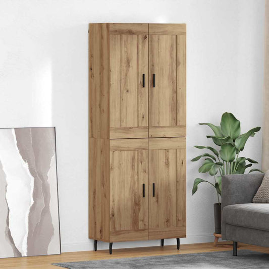 Hoge kast 2 pcs Artisan Eiken 69,5 x 34 x 180 cm Bewerkt hout is nu te koop bij PeponiXL, paradijselijk wonen!