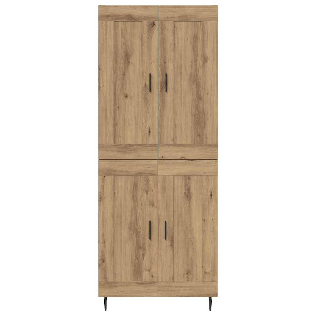 Hoge kast 2 pcs Artisan Eiken 69,5 x 34 x 180 cm Bewerkt hout is nu te koop bij PeponiXL, paradijselijk wonen!