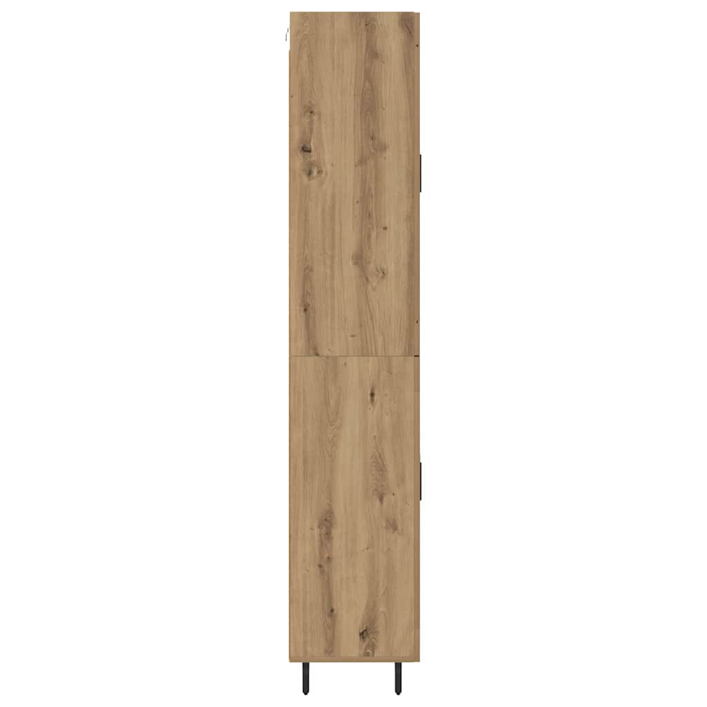Hoge kast 2 pcs Artisan Eiken 69,5 x 34 x 180 cm Bewerkt hout is nu te koop bij PeponiXL, paradijselijk wonen!