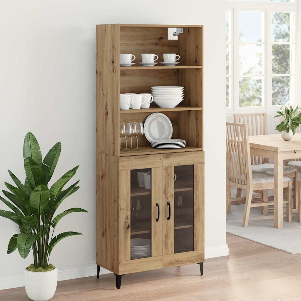 Hoge kast Artisan Eiken 69,5 x 34 x 180 cm Bewerkt hout is nu te koop bij PeponiXL, paradijselijk wonen!