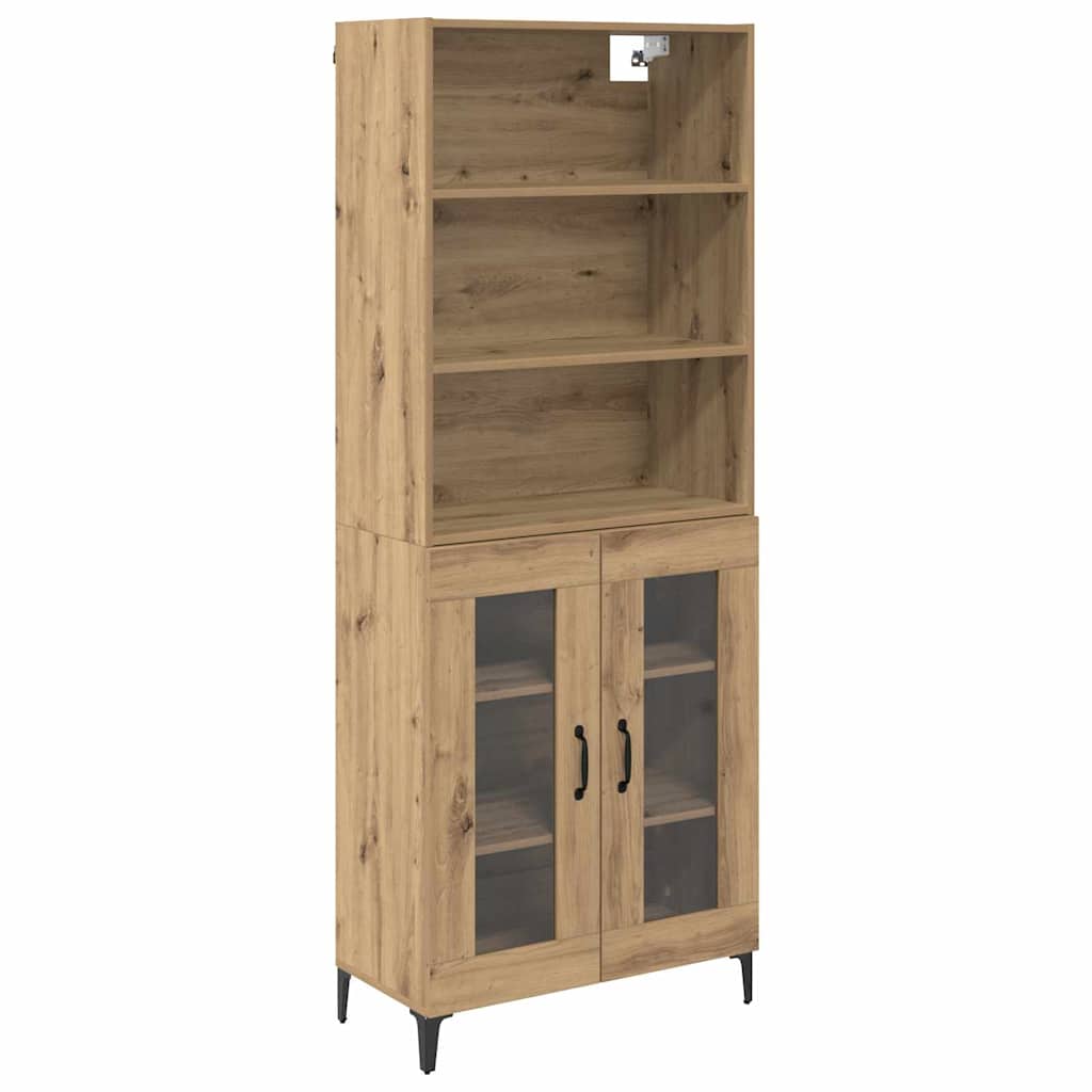 Hoge kast Artisan Eiken 69,5 x 34 x 180 cm Bewerkt hout is nu te koop bij PeponiXL, paradijselijk wonen!