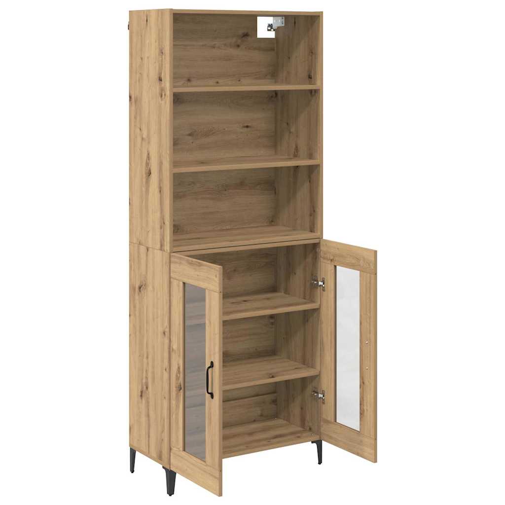Hoge kast Artisan Eiken 69,5 x 34 x 180 cm Bewerkt hout is nu te koop bij PeponiXL, paradijselijk wonen!