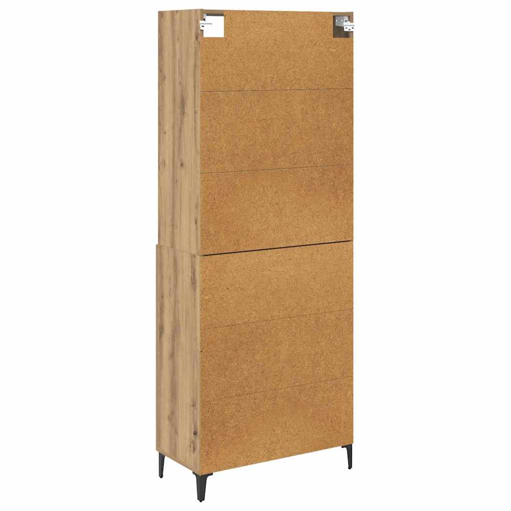 Hoge kast Artisan Eiken 69,5 x 34 x 180 cm Bewerkt hout is nu te koop bij PeponiXL, paradijselijk wonen!